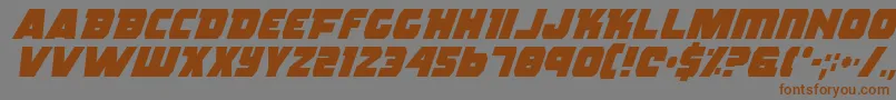 RogueHeroItalic Font – Brown Fonts on Gray Background
