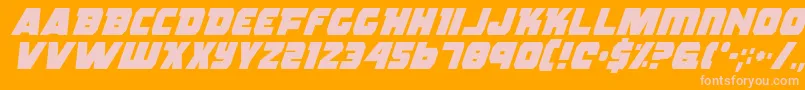 RogueHeroItalic Font – Pink Fonts on Orange Background