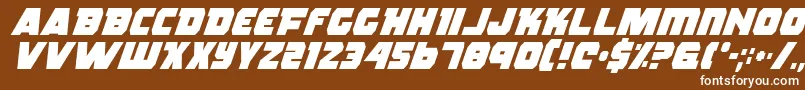 RogueHeroItalic Font – White Fonts on Brown Background