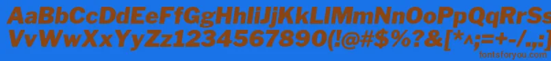Шрифт LibrefranklinBlackitalic – коричневые шрифты на синем фоне