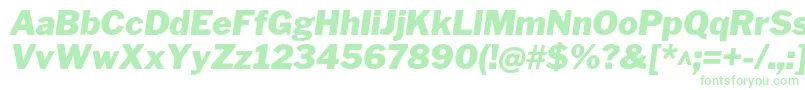 Fonte LibrefranklinBlackitalic – fontes verdes em um fundo branco