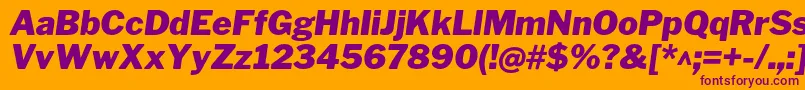 LibrefranklinBlackitalic Font – Purple Fonts on Orange Background