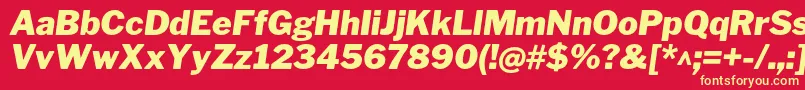 LibrefranklinBlackitalic Font – Yellow Fonts on Red Background