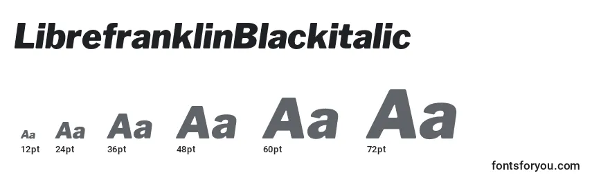 Размеры шрифта LibrefranklinBlackitalic (42625)