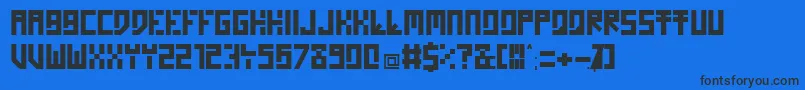Homon-Schriftart – Schwarze Schriften auf blauem Hintergrund