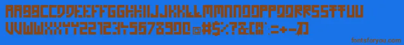 Homon Font – Brown Fonts on Blue Background