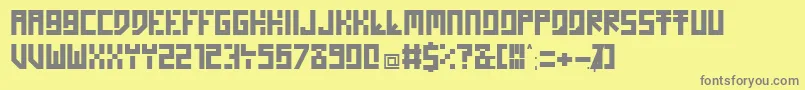 フォントHomon – 黄色の背景に灰色の文字