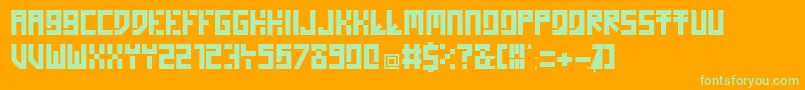 Homon Font – Green Fonts on Orange Background