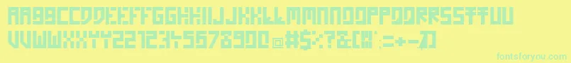 Homon Font – Green Fonts on Yellow Background