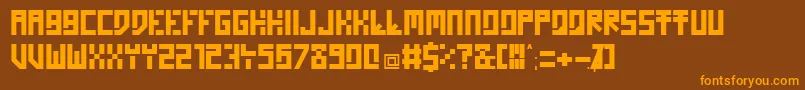 Homon Font – Orange Fonts on Brown Background