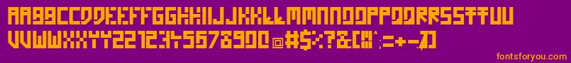 Homon Font – Orange Fonts on Purple Background