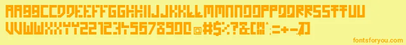 Homon Font – Orange Fonts on Yellow Background