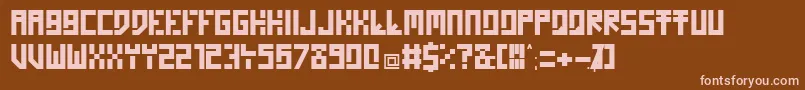 Homon Font – Pink Fonts on Brown Background