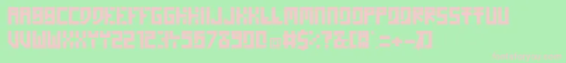 Homon-fontti – vaaleanpunaiset fontit vihreällä taustalla