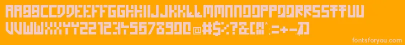 Homon Font – Pink Fonts on Orange Background