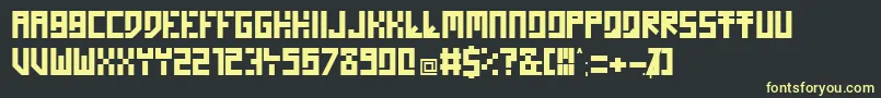 フォントHomon – 黒い背景に黄色の文字