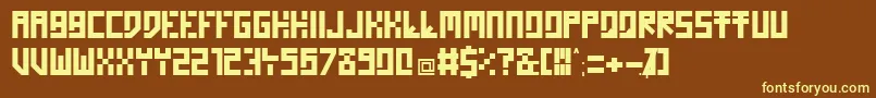 Homon Font – Yellow Fonts on Brown Background