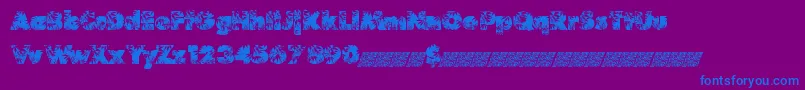 Marijuana Font – Blue Fonts on Purple Background