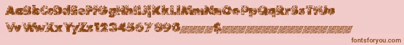 Marijuana Font – Brown Fonts on Pink Background