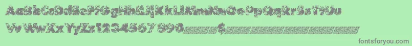 Marijuana Font – Gray Fonts on Green Background