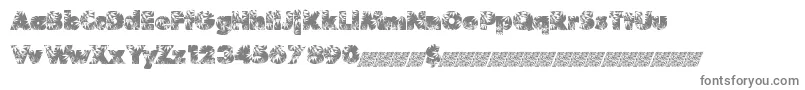 フォントMarijuana – 白い背景に灰色の文字