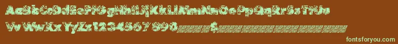 Marijuana Font – Green Fonts on Brown Background