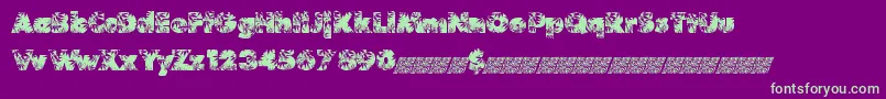 Marijuana Font – Green Fonts on Purple Background