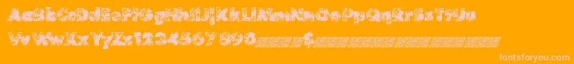 Marijuana Font – Pink Fonts on Orange Background