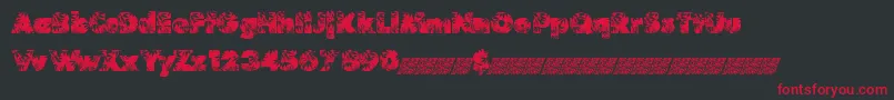 Marijuana Font – Red Fonts on Black Background
