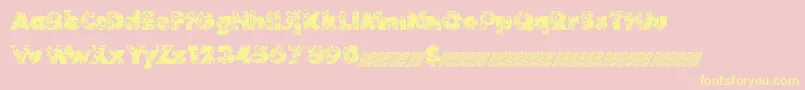 Marijuana Font – Yellow Fonts on Pink Background
