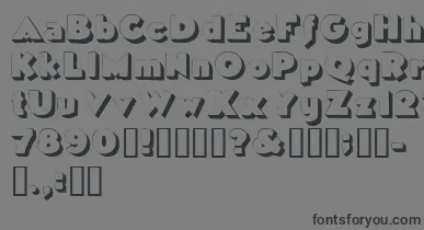 Tricorneoutlinessk font – Black Fonts On Gray Background