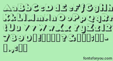 Tricorneoutlinessk font – Black Fonts On Green Background