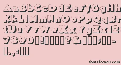 Tricorneoutlinessk font – Black Fonts On Pink Background
