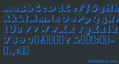 Tricorneoutlinessk font – Blue Fonts On Black Background