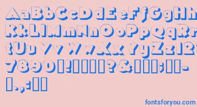 Tricorneoutlinessk font – Blue Fonts On Pink Background