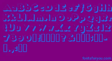 Tricorneoutlinessk font – Blue Fonts On Purple Background