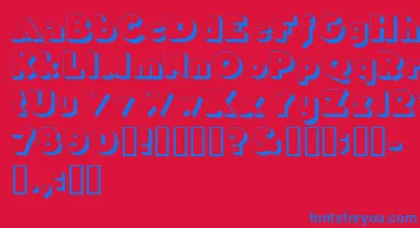 Tricorneoutlinessk font – Blue Fonts On Red Background