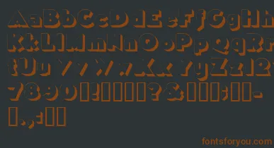 Tricorneoutlinessk font – Brown Fonts On Black Background
