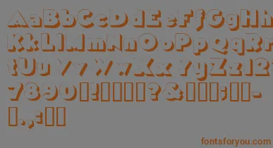 Tricorneoutlinessk font – Brown Fonts On Gray Background