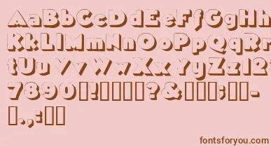 Tricorneoutlinessk font – Brown Fonts On Pink Background