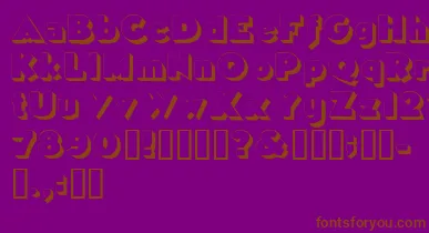 Tricorneoutlinessk font – Brown Fonts On Purple Background