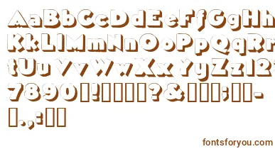 Tricorneoutlinessk font – Brown Fonts On White Background
