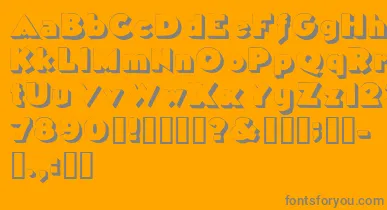Tricorneoutlinessk font – Gray Fonts On Orange Background