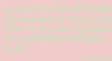 Tricorneoutlinessk font – Green Fonts On Pink Background