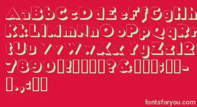 Tricorneoutlinessk font – Green Fonts On Red Background