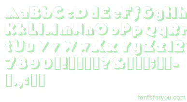 Tricorneoutlinessk font – Green Fonts On White Background