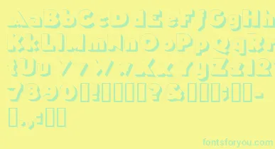 Tricorneoutlinessk font – Green Fonts On Yellow Background