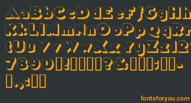 Tricorneoutlinessk font – Orange Fonts On Black Background