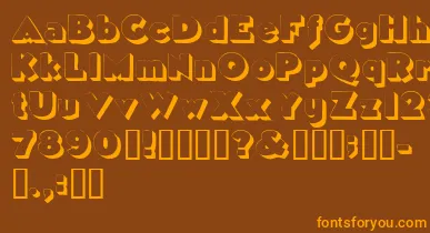 Tricorneoutlinessk font – Orange Fonts On Brown Background