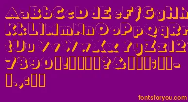 Tricorneoutlinessk font – Orange Fonts On Purple Background